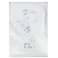 WF1660: Baby Grey Bear Hooded Towel/Robe